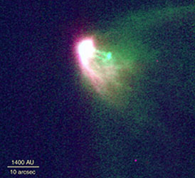 A growing star nearing the phase in which it joins the Main Sequence.